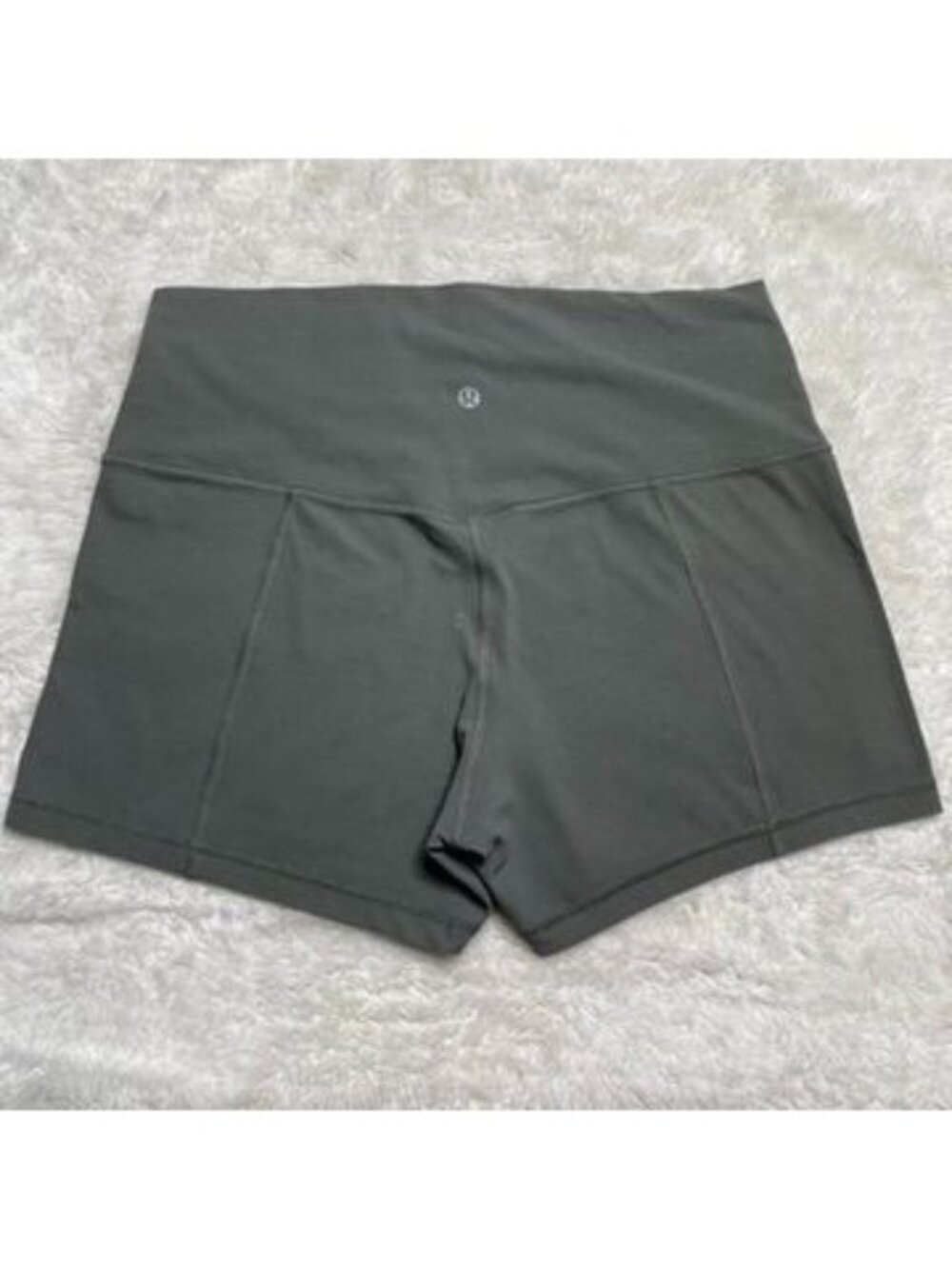 Lululemon Align High Rise Short 4 Inch Size 12 Grey Green Athletic Yoga Shorts